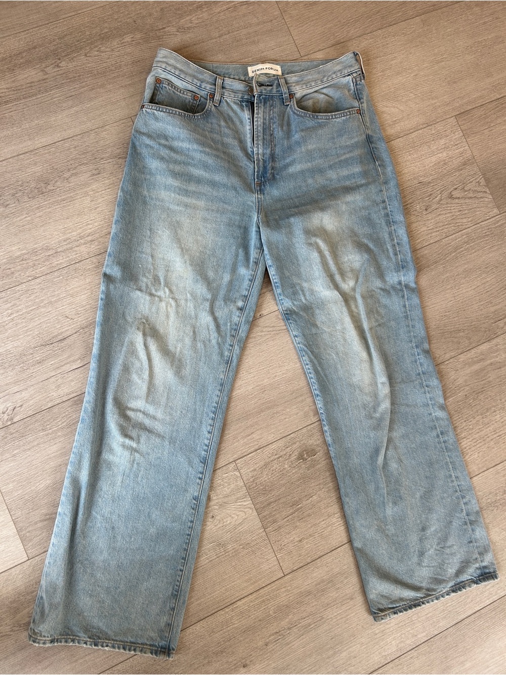 Aritzia Denim Forum Light Blue Straight-Leg Jeans